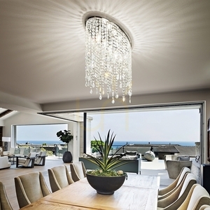 Plafond Ideallux Rain PL3 Chrome Crystal 40 cm 008370 small 2