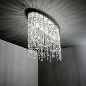Plafond Ideallux Rain PL3 Chrome Crystal 40 cm 008370 small 3