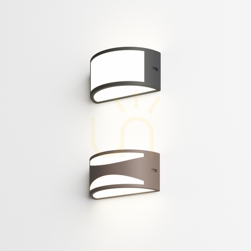 Check Outdoor Wall Lamp Ideallux REX AP1 Grigio Grey 25 cm 322735