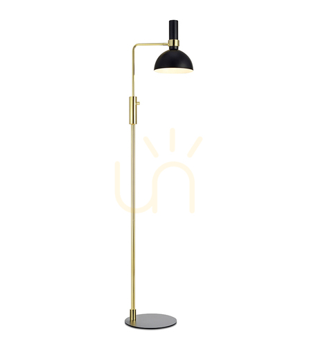 Check Floor Lamp Markslojd Larry Black Gold Metal Dimmer 146 cm 106972