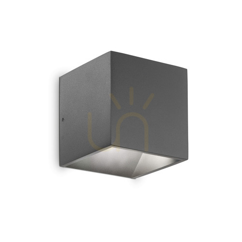 Check Outdoor Wall Lamp Ideallux Rubik 247083 Anthracite 3000K 10 cm LED