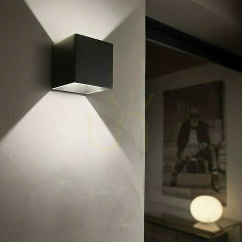 Check Outdoor Wall Lamp Ideallux Rubik AP Bianco White 4000K LED 8.5W 149745