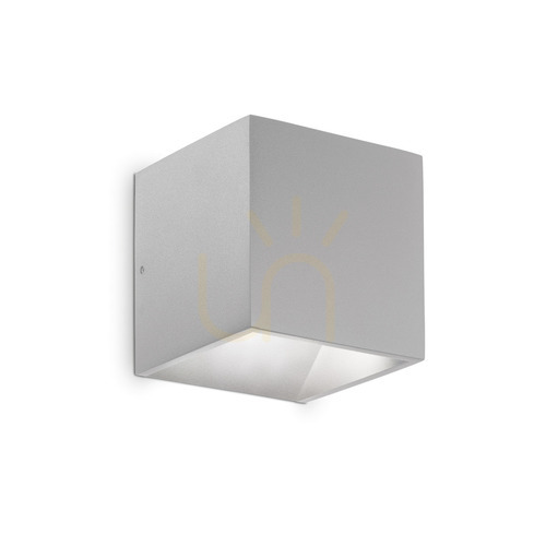 Check Outdoor Wall Lamp Ideallux Rubik 326849 Grey 3000K LED 10 cm