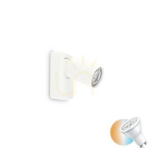 Wall Light Ideallux Rudy AP1 Round White GU10 229027 small 0