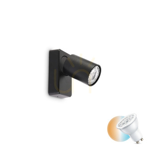 Wall Light Ideal Lux Rudy AP1 Round Black GU10 229010 small 0