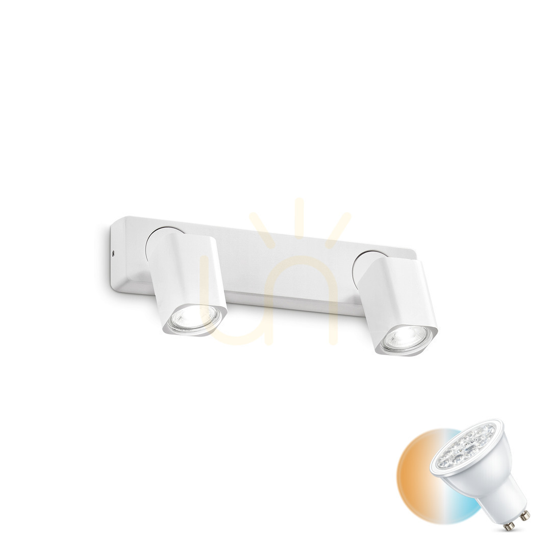 Plafon sufitowy Ideal Lux Rudy AP2 Square Biały GU10 2x35W 294803