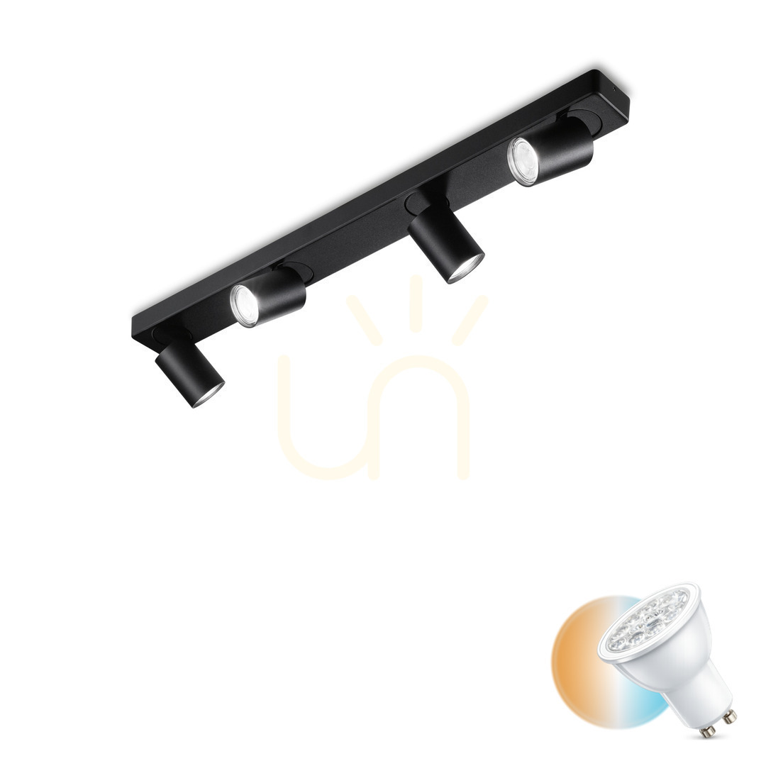 Plafon Ideallux Rudy PL4 Round czarny 76 cm 4xGU10 229072