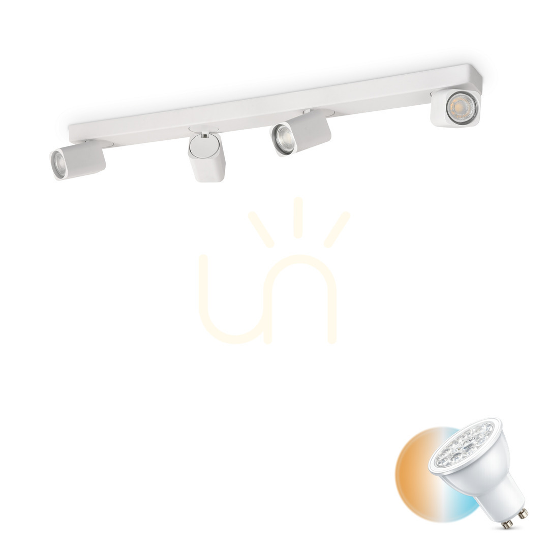 Plafon Ideallux Rudy PL4 Square biały 4xGU10 76 cm 294827