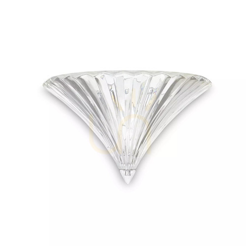 Check Wall Light Ideal Lux Santa AP1 Big Transparent Glass Chrome 087368