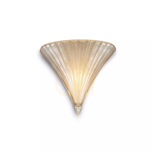 Check Wall Light Ideal Lux Santa AP1 Small Oro Gold Glass 013046