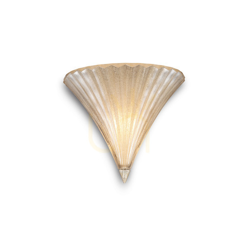 Check Wall Light Ideal Lux Santa AP1 Small Oro Gold Glass 013046