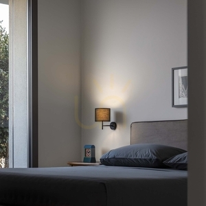 Wall Light Ideallux SET UP MAP1 Nero Black Metal E27 259772 small 1