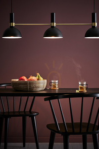 Pendant Light Markslojd Larry 3-Light Black Gold Brushed Metal 106971 1 Pendant Light Markslojd Larry 3-Light Black Gold Brushed Metal 106971 small 1