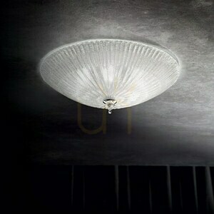 Plafon Ideallux Shell PL3 transparent glass 40 cm 008608 small 2