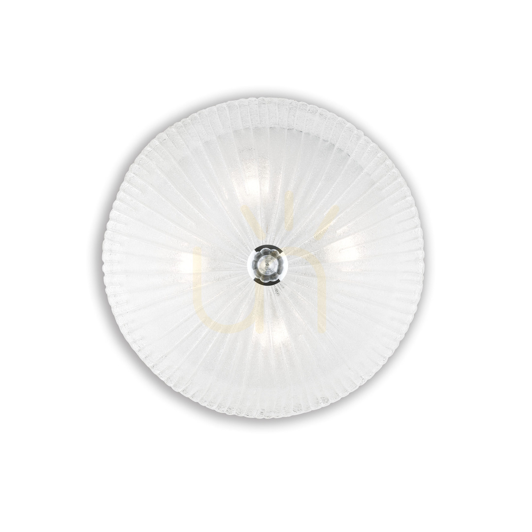 Plafond Ideallux Shell PL4 Transparent Glass 50 cm 008615