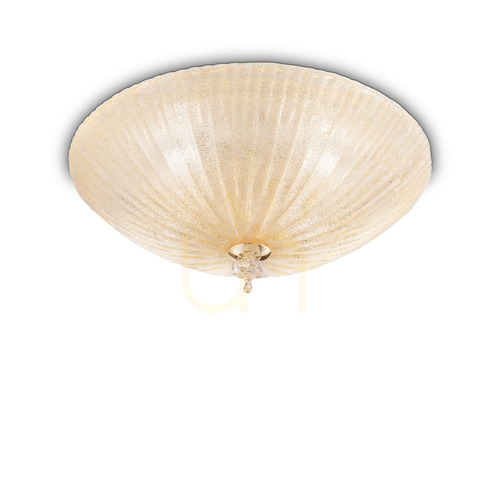 Check Plafon Ideallux Shell PL6 Ambra 140193 bursztynowy szklany 60 cm