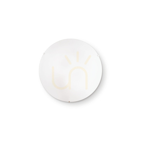 Check Plafon Ideallux Simply PL2 biały chrom szkło 30 cm 007977