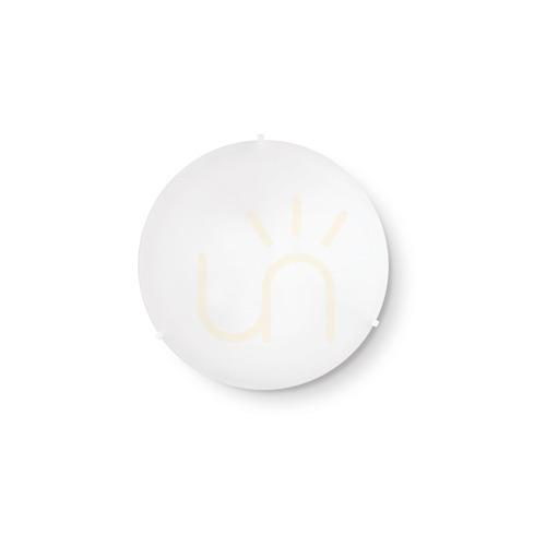 Check Plafond Ideallux Simply PL3 biały szklany 40 cm 007984