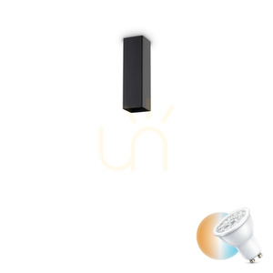 Plafond Ideallux Look PL1 H20 Nero black metal GU10 233765 small 0