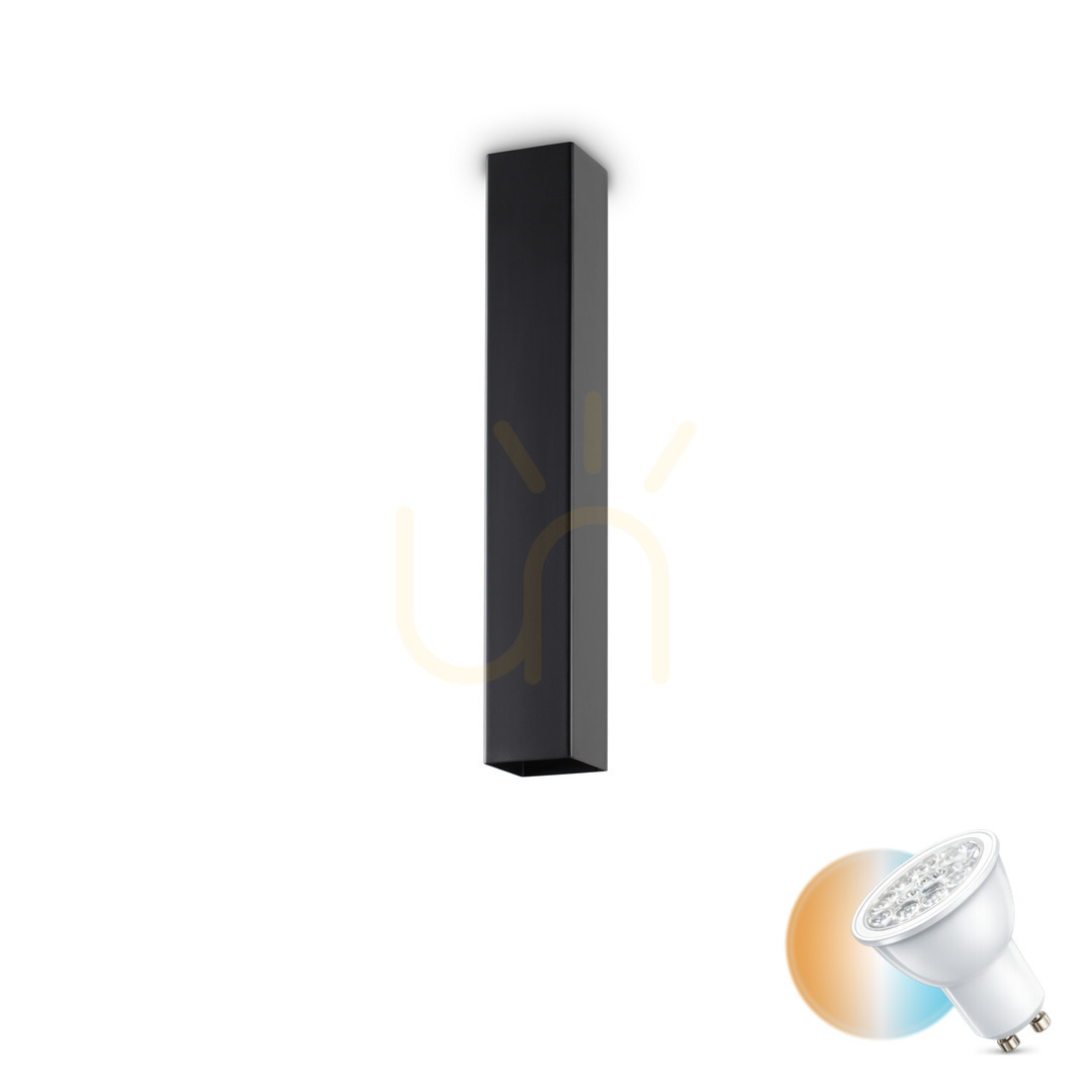 Ceiling Light Ideallux LOOK 233826 Black Metal GU10 40 cm