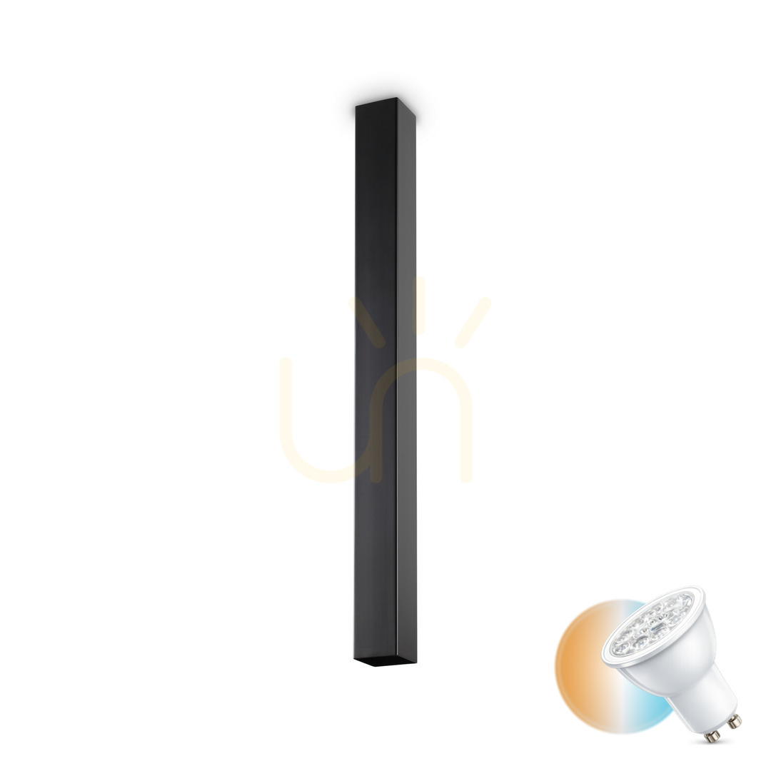 Plafon sufitowy Ideallux LOOK 233970 czarny metal GU10 75 cm