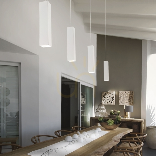 Check Pendant Light Ideallux Look Sky SP1 Nero Black GU10 126913