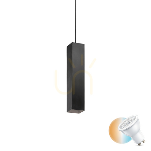 Check Pendant Light Ideallux Look Sky SP1 Nero Black GU10 126913