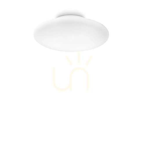 Check Plafon sufitowy Ideal Lux Smarties PL1 D33 biały szklany 33 cm 009223