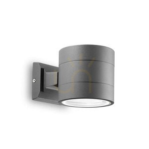 Outdoor Wall Lamp Ideal Lux SNIF Round AP1 Anthracite 061467 small 1