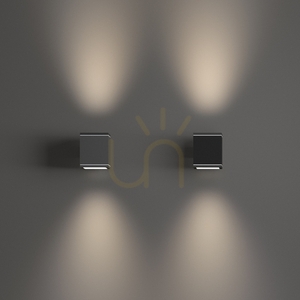 Outdoor Wall Lamp Ideallux SNIF Square AP1 Anthracite 121963 small 2