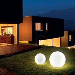 Outdoor Standing Light Ideallux SOLE 50 White Garden Ball E27 IP65 191614 small 1
