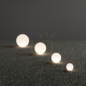 Outdoor Standing Light Ideallux SOLE 50 White Garden Ball E27 IP65 191614 small 6