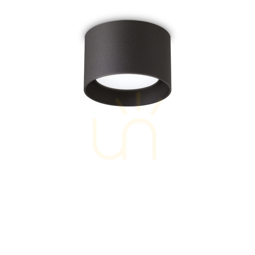 Check Plafon sufitowy Ideallux SPIKE PL1 ROUND NERO czarny metalowy GX53 10 cm 278704