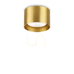Plafon Ideallux Spike PL1 Round Ottone brass 10 cm 285238 small 0