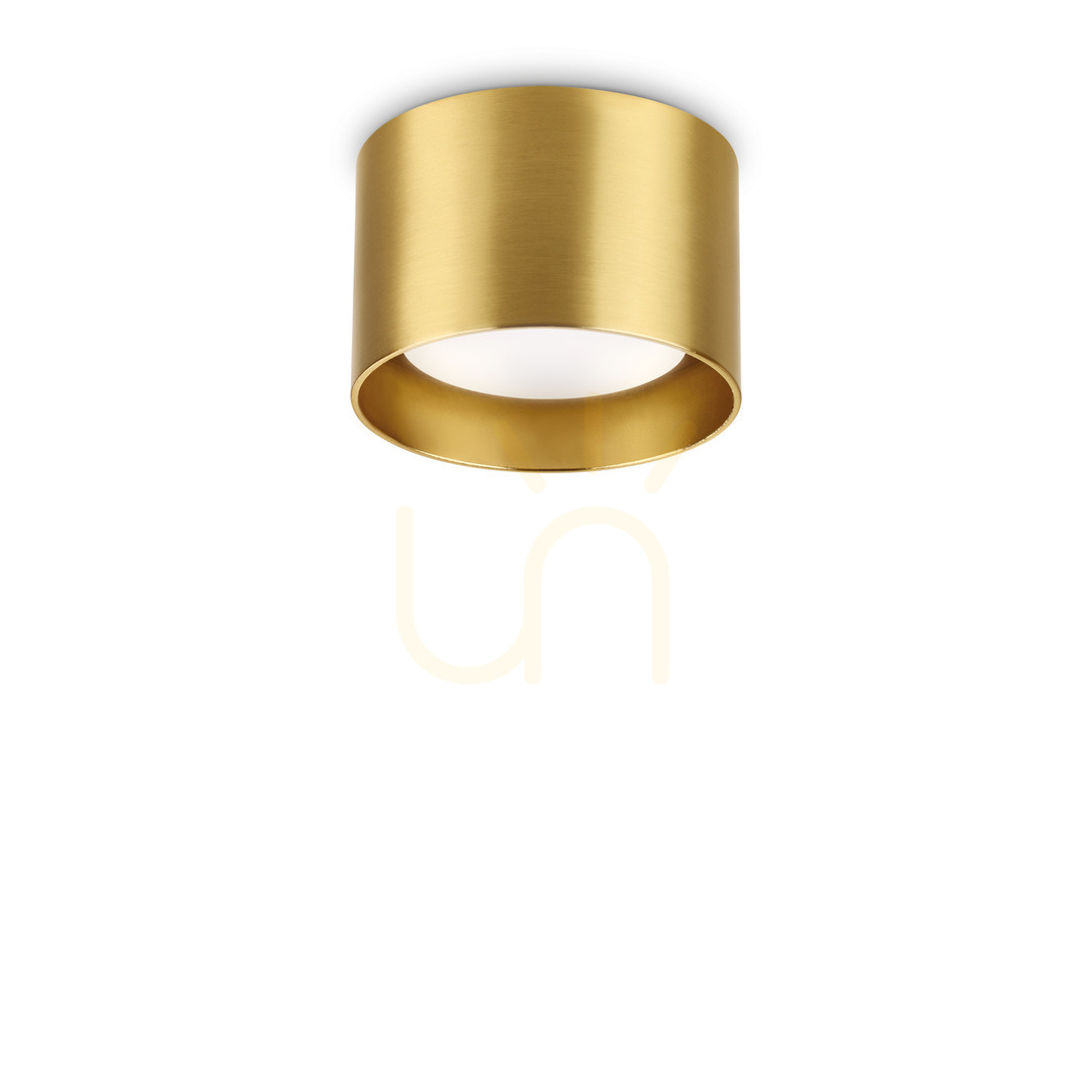 Plafon Ideallux Spike PL1 Round Ottone brass 10 cm 285238