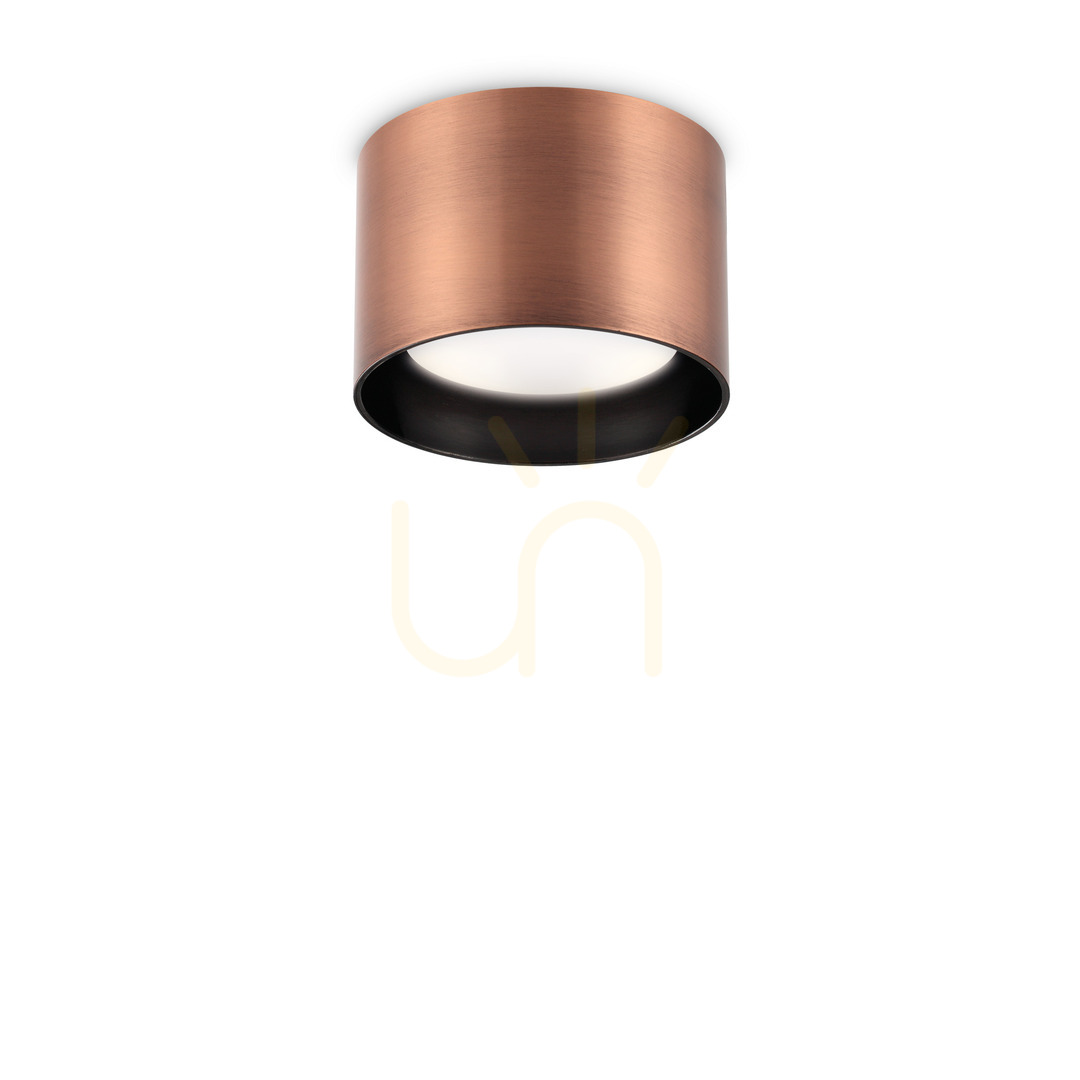 Ceiling Light Ideallux Spike PL1 Round Copper Metal 10 cm GX53 310893