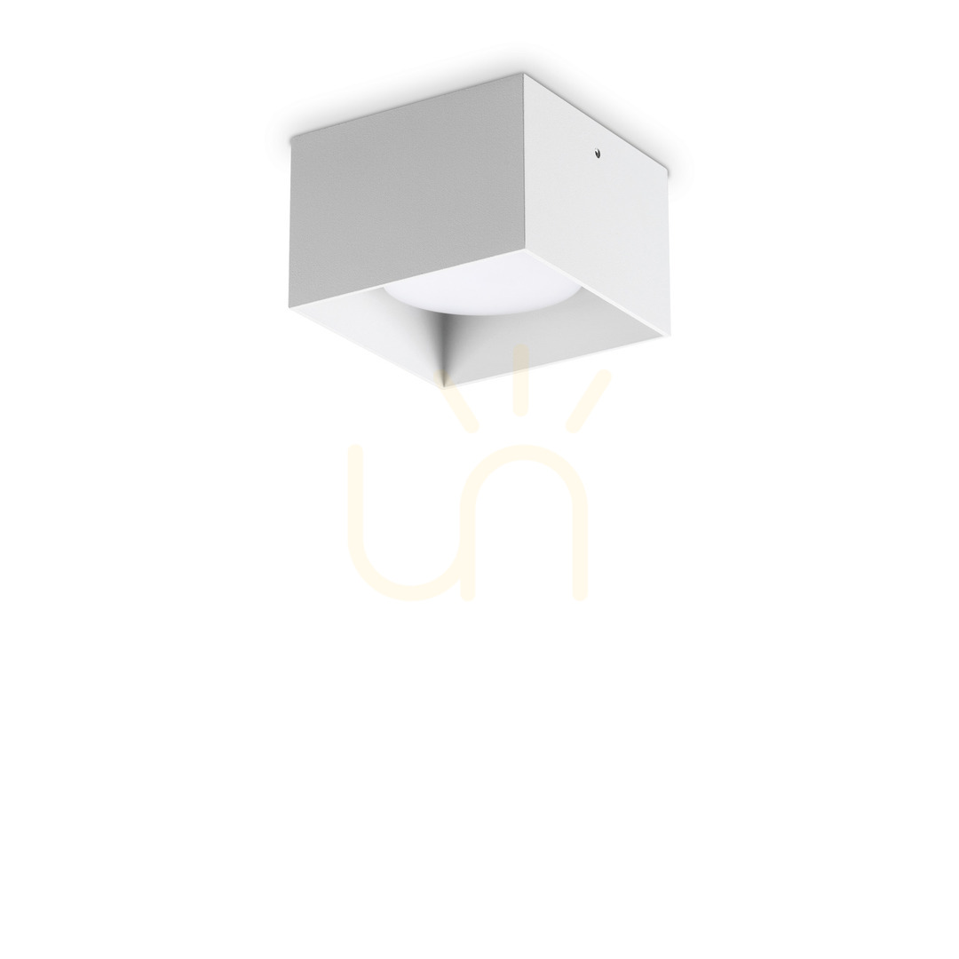 Plafon Ideallux Spike PL1 Square Bianco biały metal GX53 10 cm 317489