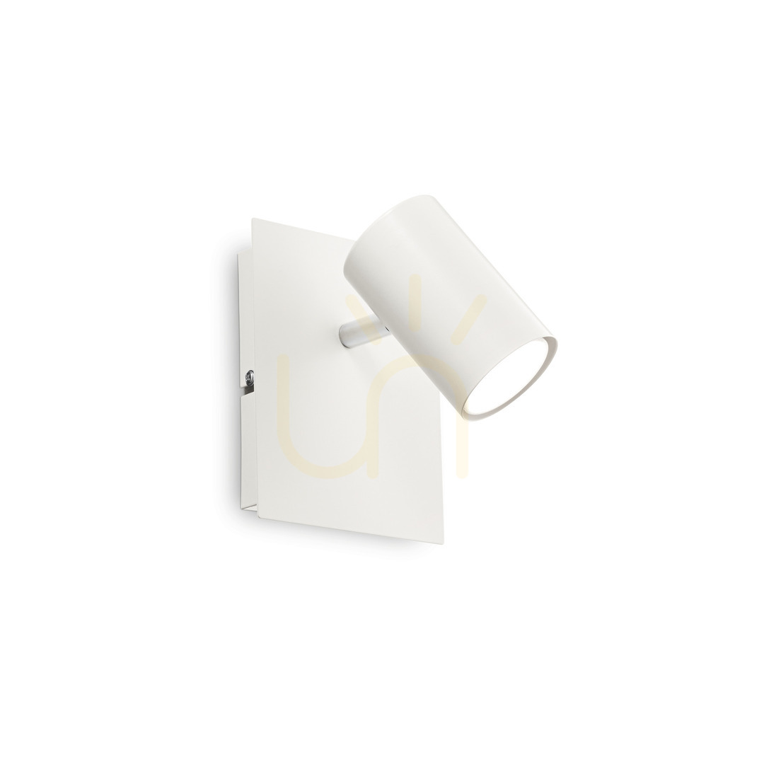 Wall Light Ideallux Spot AP1 Bianco White Metal GU10 156729 | Lunares Store