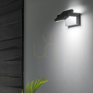Outdoor Wall Lamp Ideallux Swipe Anthracite LED 20.5W 287683 small 1
