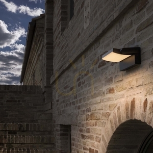 Outdoor Wall Lamp Ideallux Swipe AP Bianco White LED 20.5W 287690 small 5