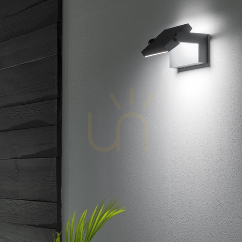 Check Outdoor Wall Lamp Ideallux Swipe AP Coffee Brown LED 20.5W 307169