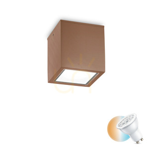 External Ceiling Light Ideallux Techo PL1 Big Coffee Brown GU10 251547 small 0