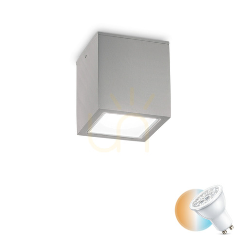 Check Outdoor Ceiling Light Ideallux TECHO PL1 BIG Grey 15 cm GU10 IP54 326887