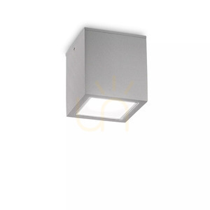 Outdoor Ceiling Light Ideallux TECHO PL1 BIG Grey 15 cm GU10 IP54 326887 small 1