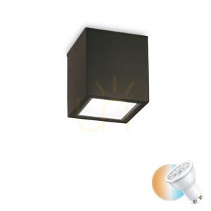 External Ceiling Light Ideallux Techo PL1 Big Nero Black GU10 251530 small 0