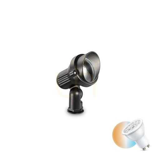 Check Spotlight Ideallux Terra PR1 Small Black Outdoor GU10 046211