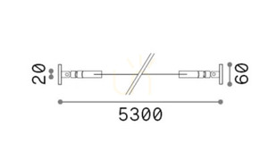 LED Linear System Ideallux TESI 302263 Black 5.3 m Aluminium Profile small 8