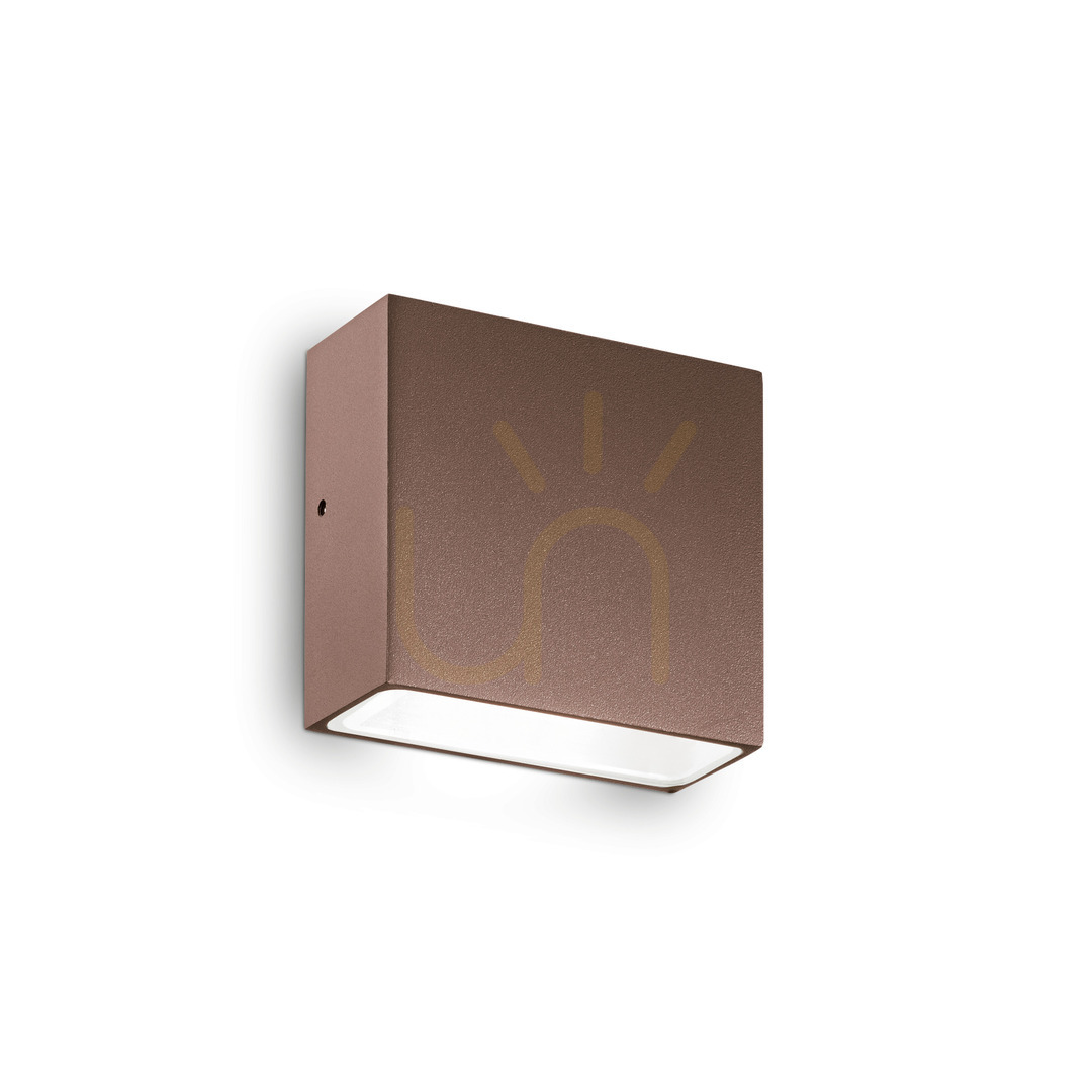 Outdoor Wall Lamp Ideallux TETRIS-1 AP1 Coffee Brown Aluminum 213323