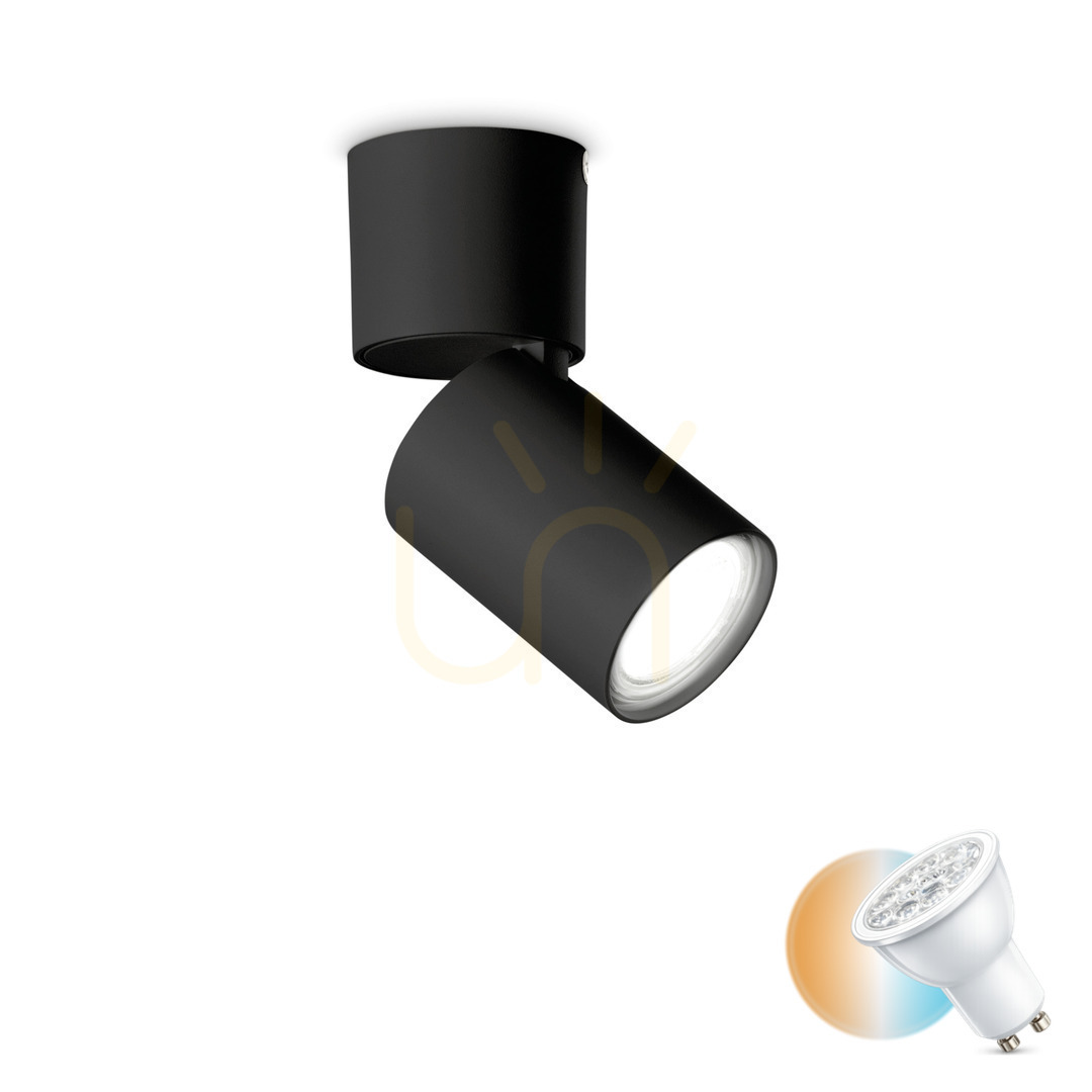 Plafond Ideallux Toby PL1 Nero czarny GU10 1x35W 271545