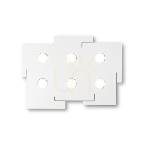 Check Plafon sufitowy Ideallux TOTEM PL6 biały metal 6xGX53 215785